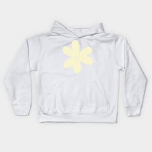 Cute Abstract Flower - Pastel Yellow Kids Hoodie